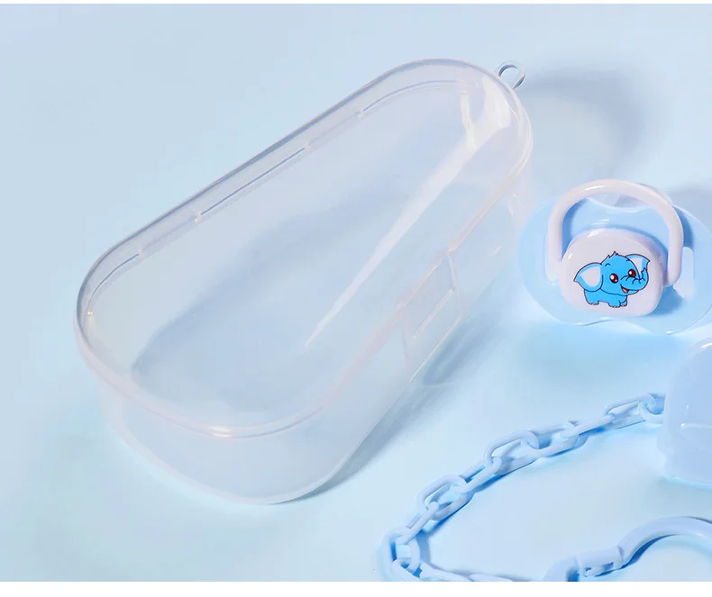 Irrigador Nasal transparente tipo gota de agua para beb&eacute;s, caja de almacenamiento de seguridad PP, mordedor para ni&ntilde;os, caja de almacenamiento de dulces y medicina-5