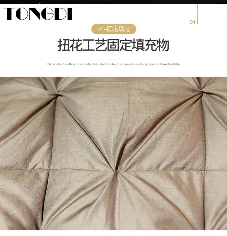 TONGDI Hotel Help Sleeping Large Goose-down Pillow Back Long Elastic Elegant Soft Backrest Luxury Decor For Home Bed Sofa Tatami | Дом и сад