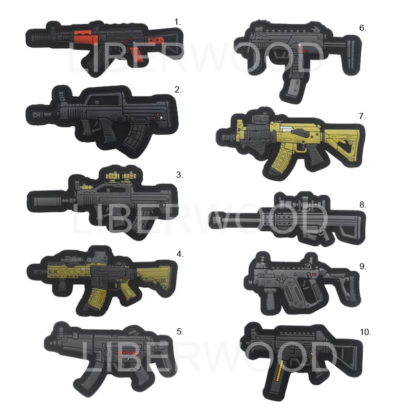 Боевые резиновые нашивки AK47 в форме винтовки MK18 SIG MCX 81 1 с тактическим крючком для