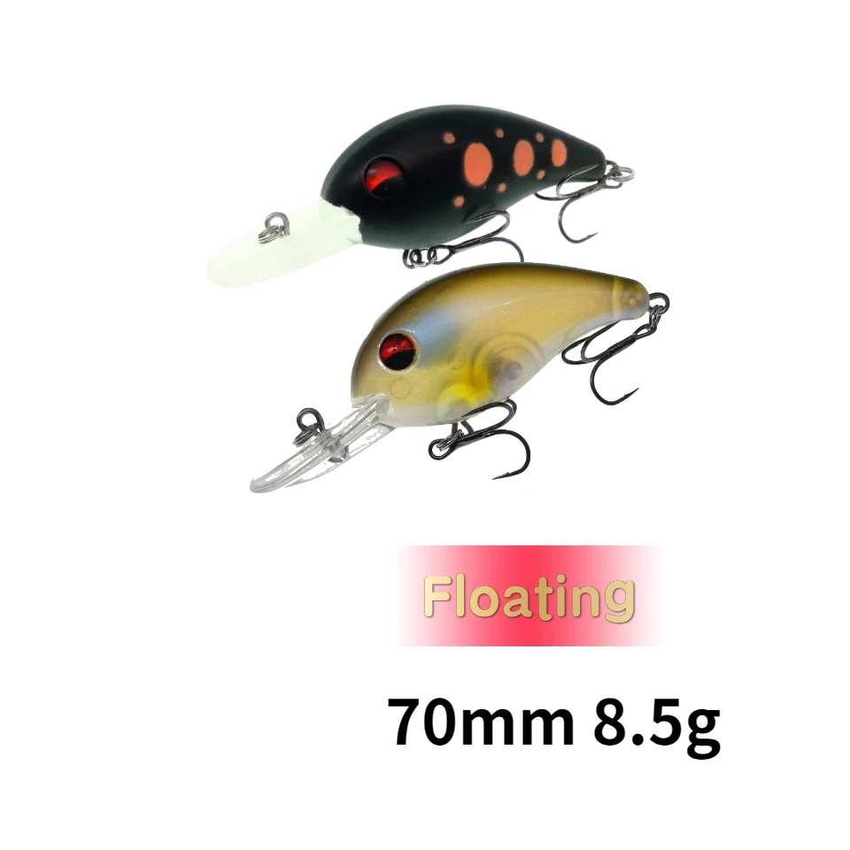 

Hot Sale SWOLFY New Arrival Fishing Lure 70mm 8.5g Mini Crankbait Floating Pesca Top Quality Hard Bait For Bass Perch Pike Trout