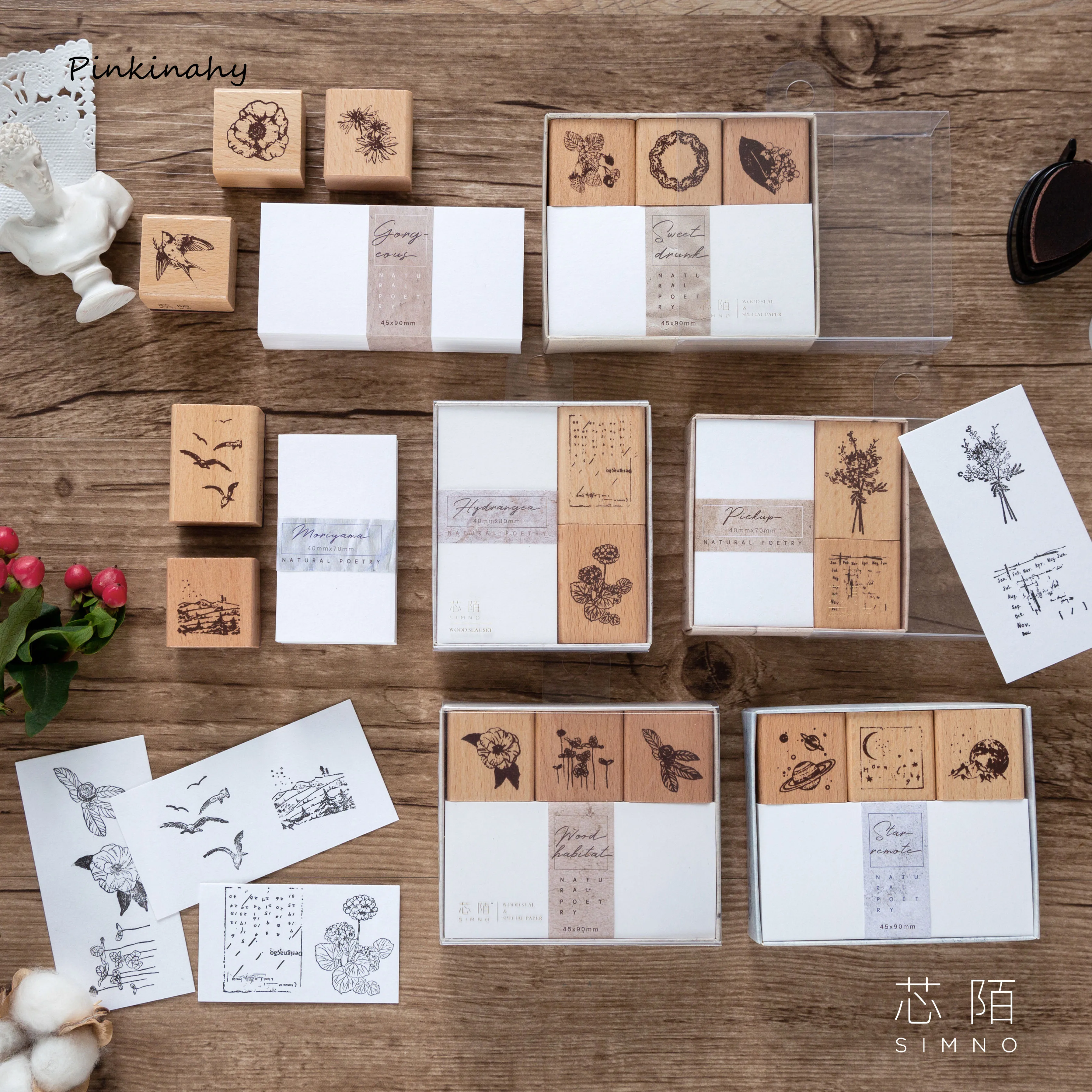 Ретро Натуральная Коллекция растения животные деревянная резиновая печать