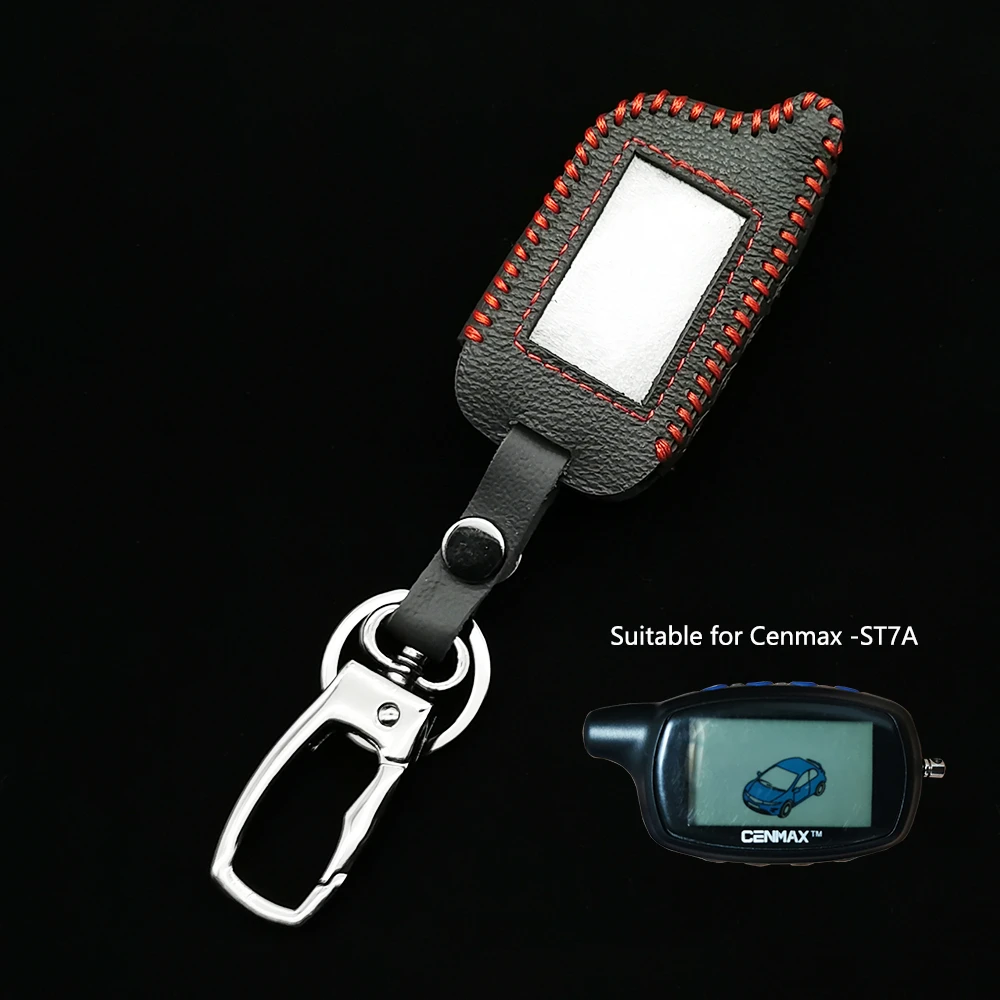 

ST-7A русский ЖК-дисплей дистанционного Управление кожаный чехол для CENMAX ST7A 7A ЖК-дисплей брелок автомобиля пульт дистанционного управления 2 полосная автомобильная сигнализация Системы