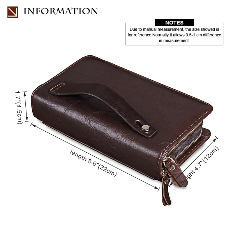 Мужские бумажники с чехлом для телефона винтажный кошелек-клатч из натуральной