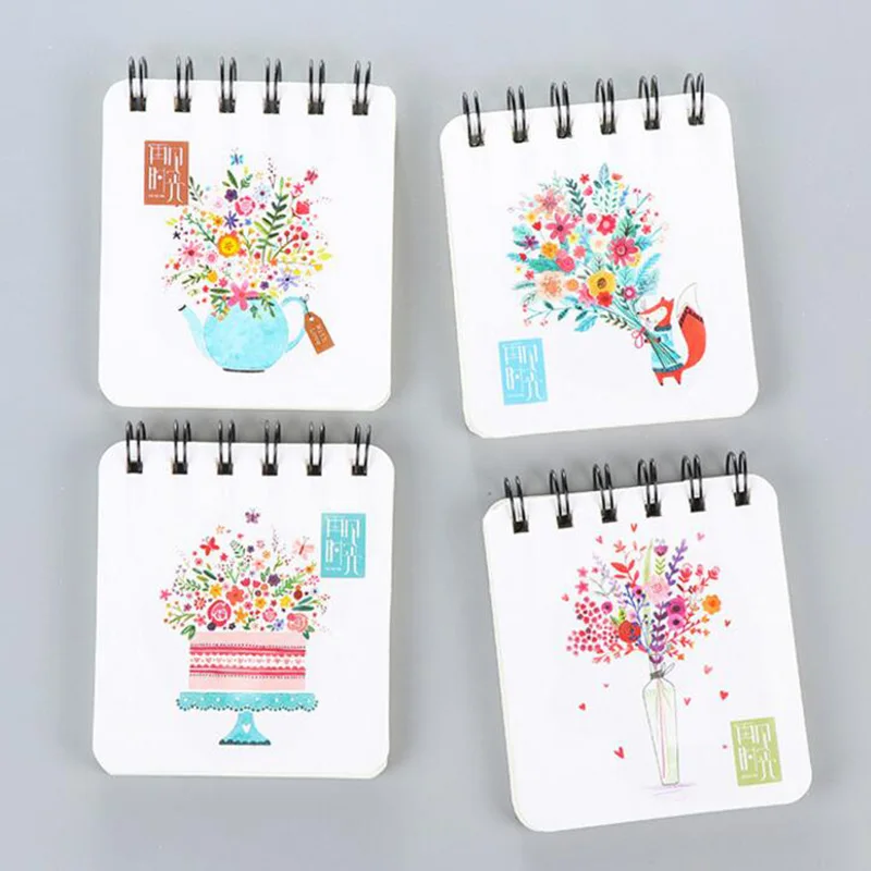 

Kawaii Cute Cartoon Rollover Mini Portable Coil Notepad Diary Book Exercise Book Escolar Papelaria School Office Supply Random