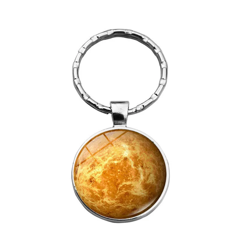 WG 1pc Universe Galaxy Solar System Planet Keychain Moon Sun Earth Pendant Time Gem&ampstone Metal Keyring | Украшения и
