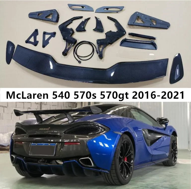 Alerón trasero de fibra de carbono REAL para maletero, para McLaren 540, 570s, 570gt, 2016-2021
