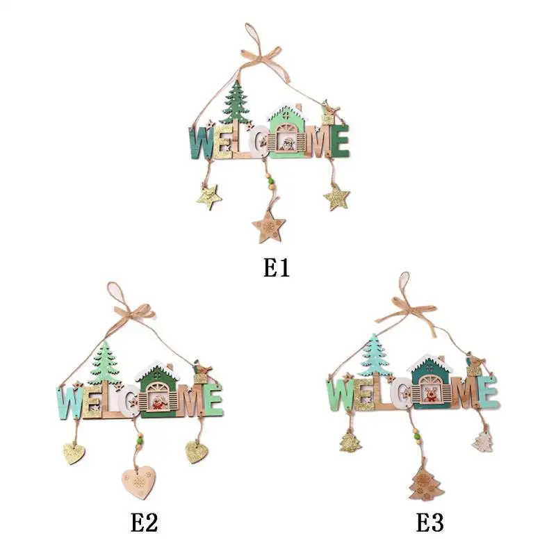 Рождественская елка Деревянные Колокольчики подвесные украшения