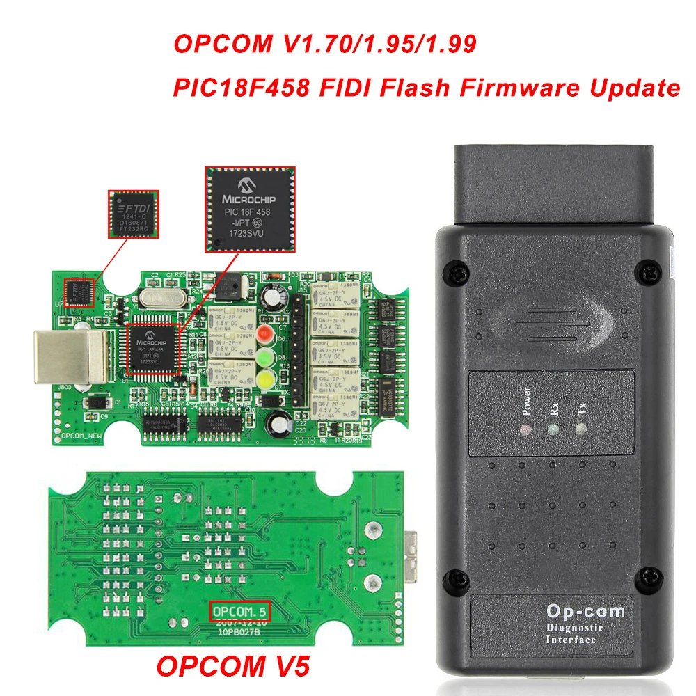 OPCOM V5 Для Opel OP COM 1 70 обновленная вспышка встроенная версия 95 сканер PIC18F458 FTDI CAN BUS OBD