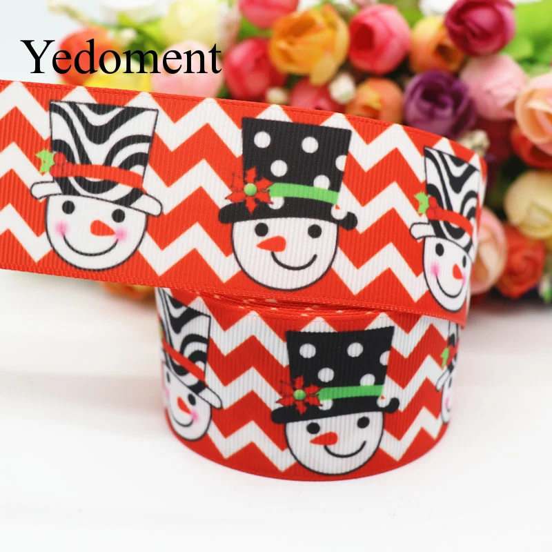 10 Yards 22MM/1.5'' 38MM Christmas Printed Grosgrain Ribbons For Hair Bows DIY Handmade Materials Y19101805 | Дом и сад