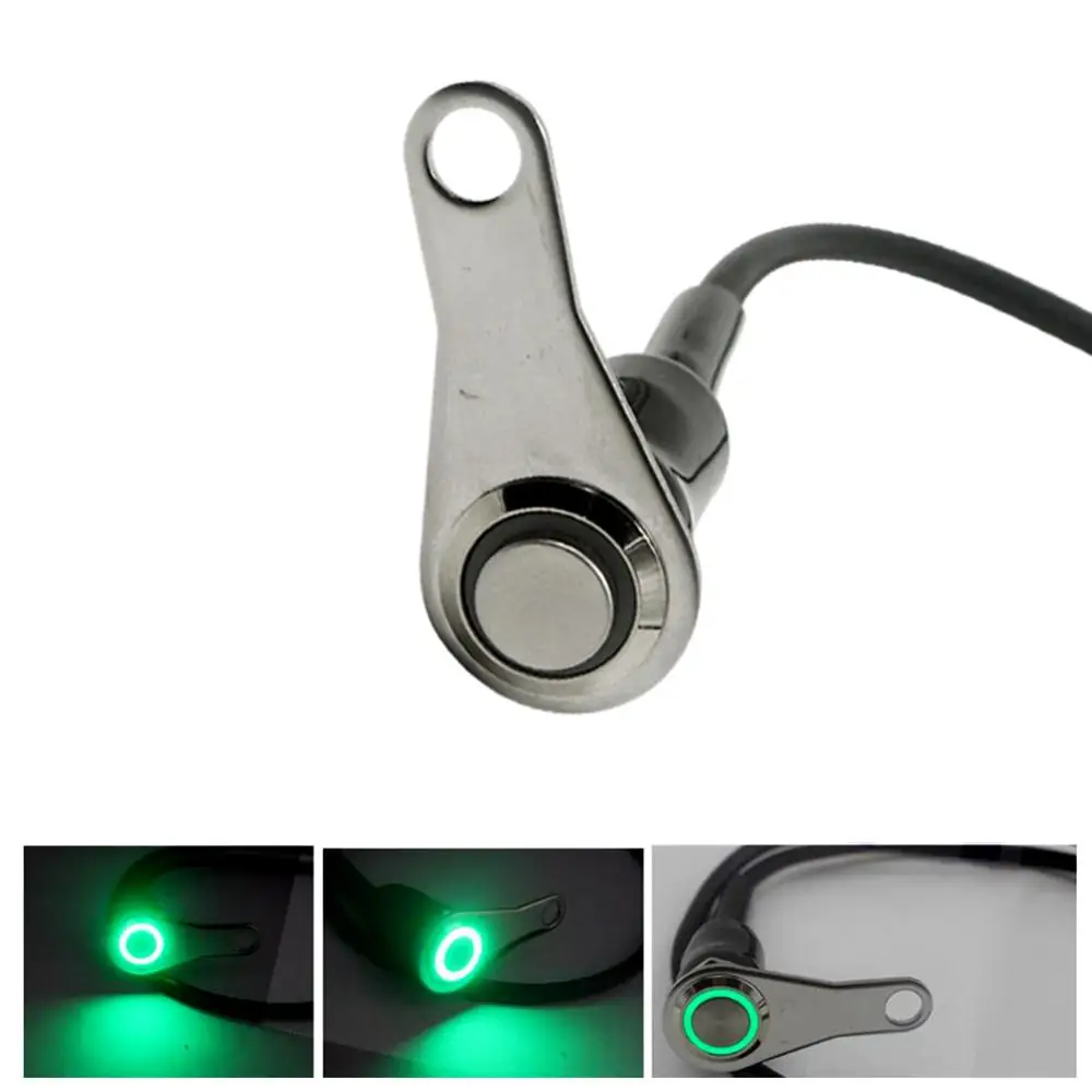 

1 PC CNC Motorcycle Handlebar Switch Horn Engine Start Kill Button Switch Green LED