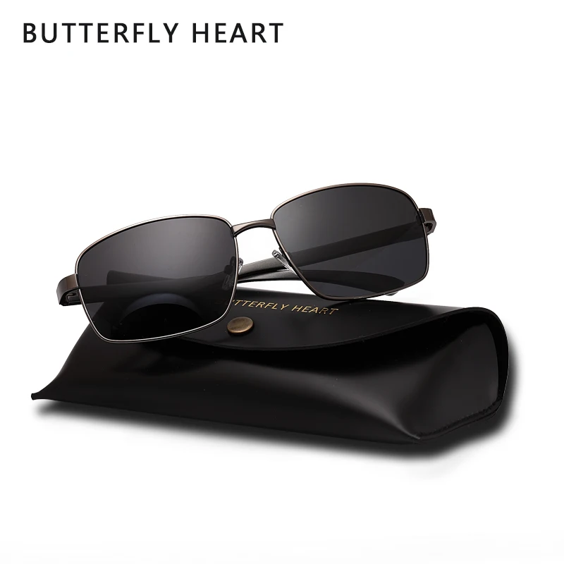 

BUTTERFLY HEART High Quality Pilot Sunglasses Men Polarized UV400 Sun glasses Goggle Oculos De Sol Accessories Driving Eyewear