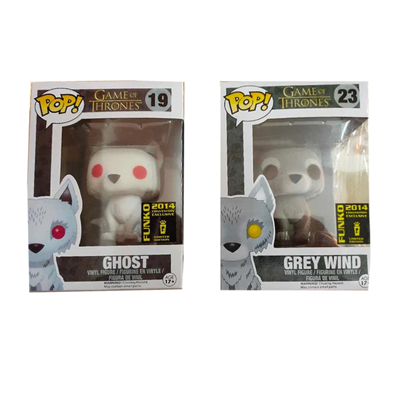 FUNKO POP Игра престолов CHOST серый ветер (Флокированный) SDCC виниловые фигурки