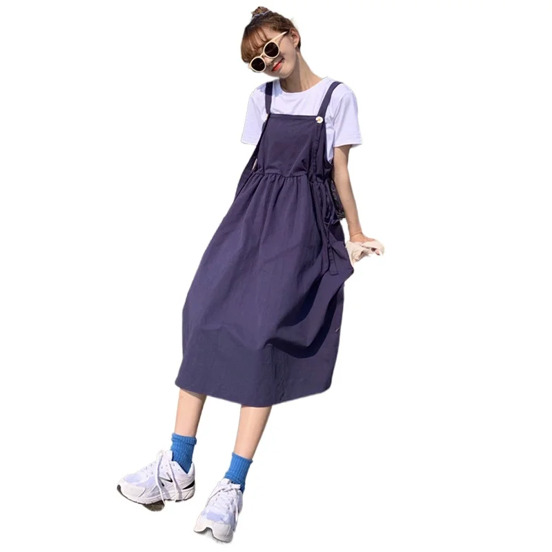 

Tea Break French Dress Long Suspender Summer Artistic Skirt Lady Super Fairy Mori Style Student Fresh