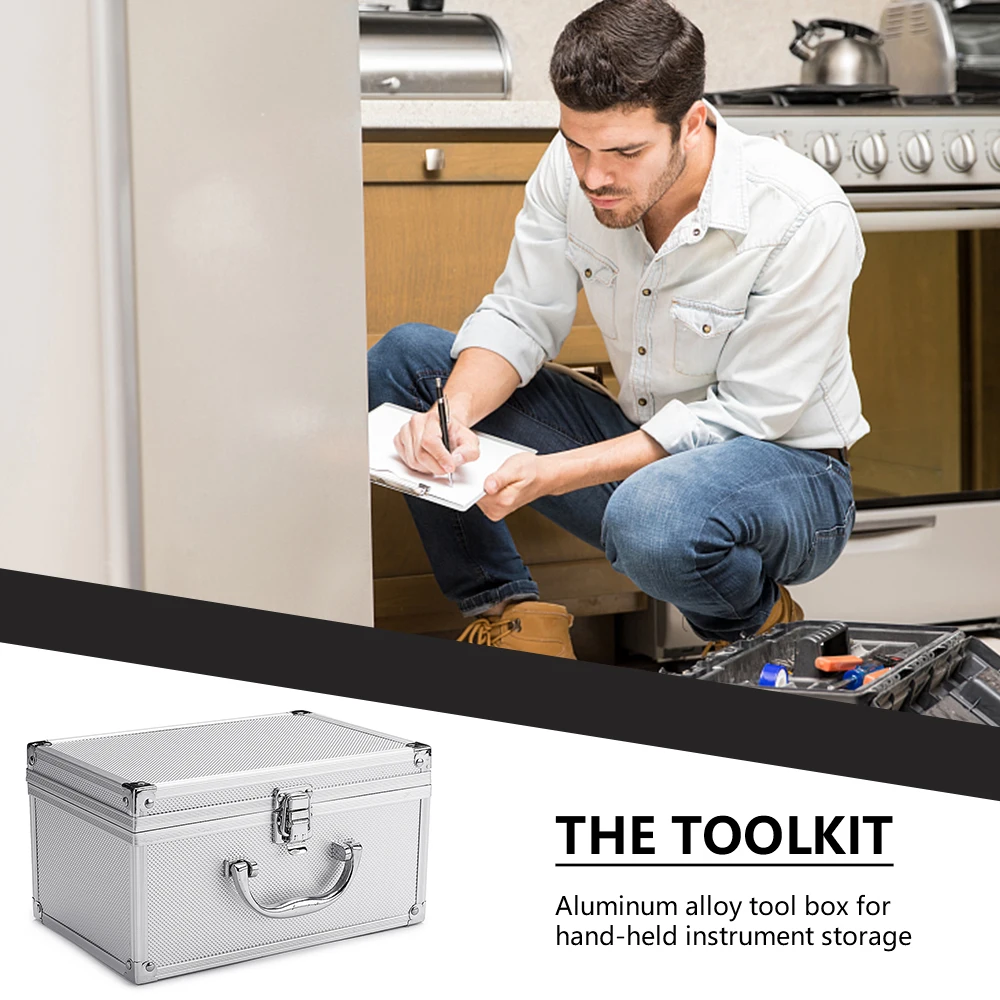 

Portable Aluminum Tool Box Safety Instrument Tool Box Shockproof Toolbox Instrument Repair Tool Holder Storage Case With Sponge