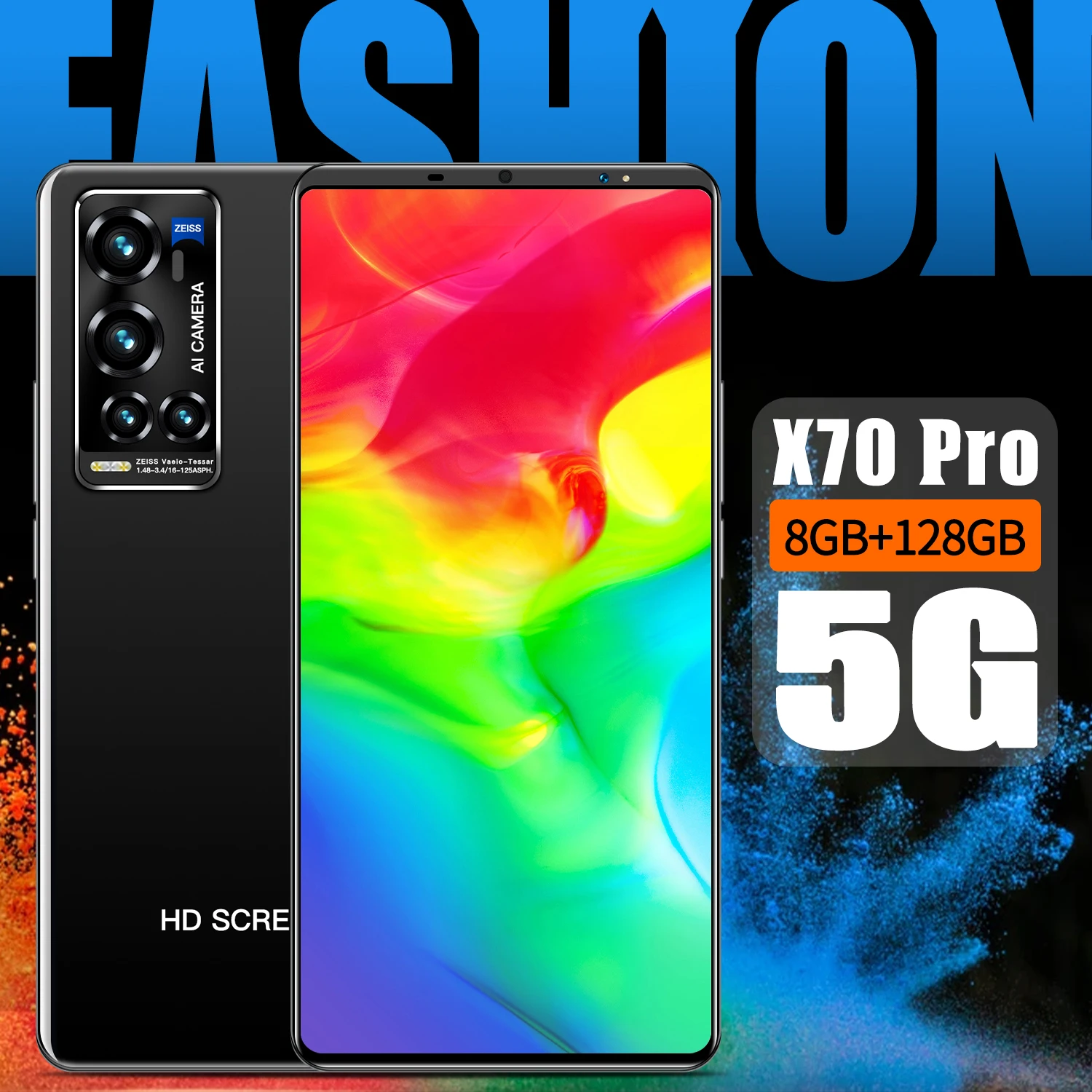 

Global version of the new X70Pro 8G +128G Android face recognition phone MTK6889, 10 core 4800mah high-performance smart phone