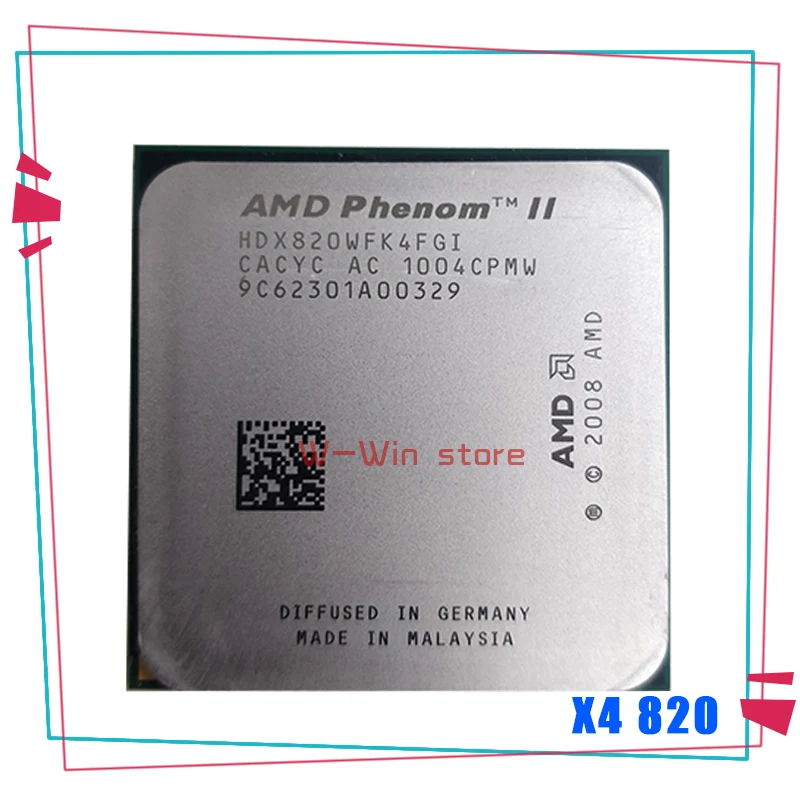 

AMD Phenom II X4 820 2,8 ГГц/4 Мб/4 ядра четырехъядерный процессор для настольного компьютера HDX820WFK4FGI разъем AM3