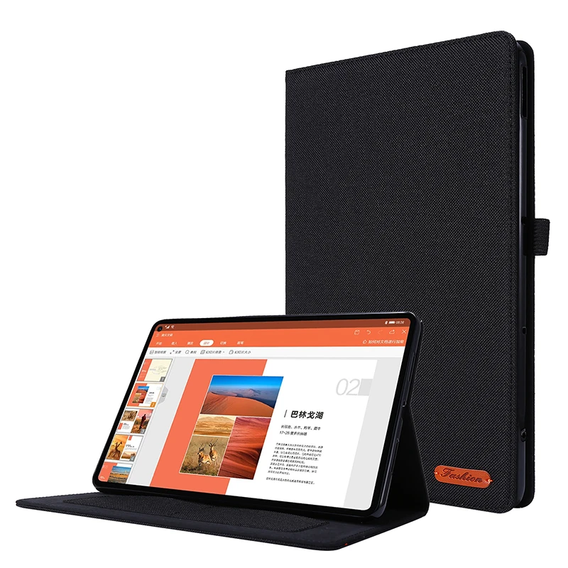 Ultra Slim Fabric Leather Case with Pencil Holder for Huawei Matepad Pro 10.8 2019 Funda Stand Cover MatePad Pro 10.8 TPU Case