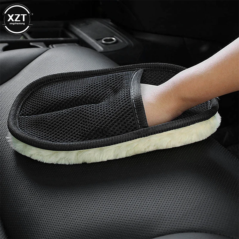 

Car Wash Plush Gloves Waterproof r Sponge Dust Bear Thickened Rag Supplies Summer Multifunctional