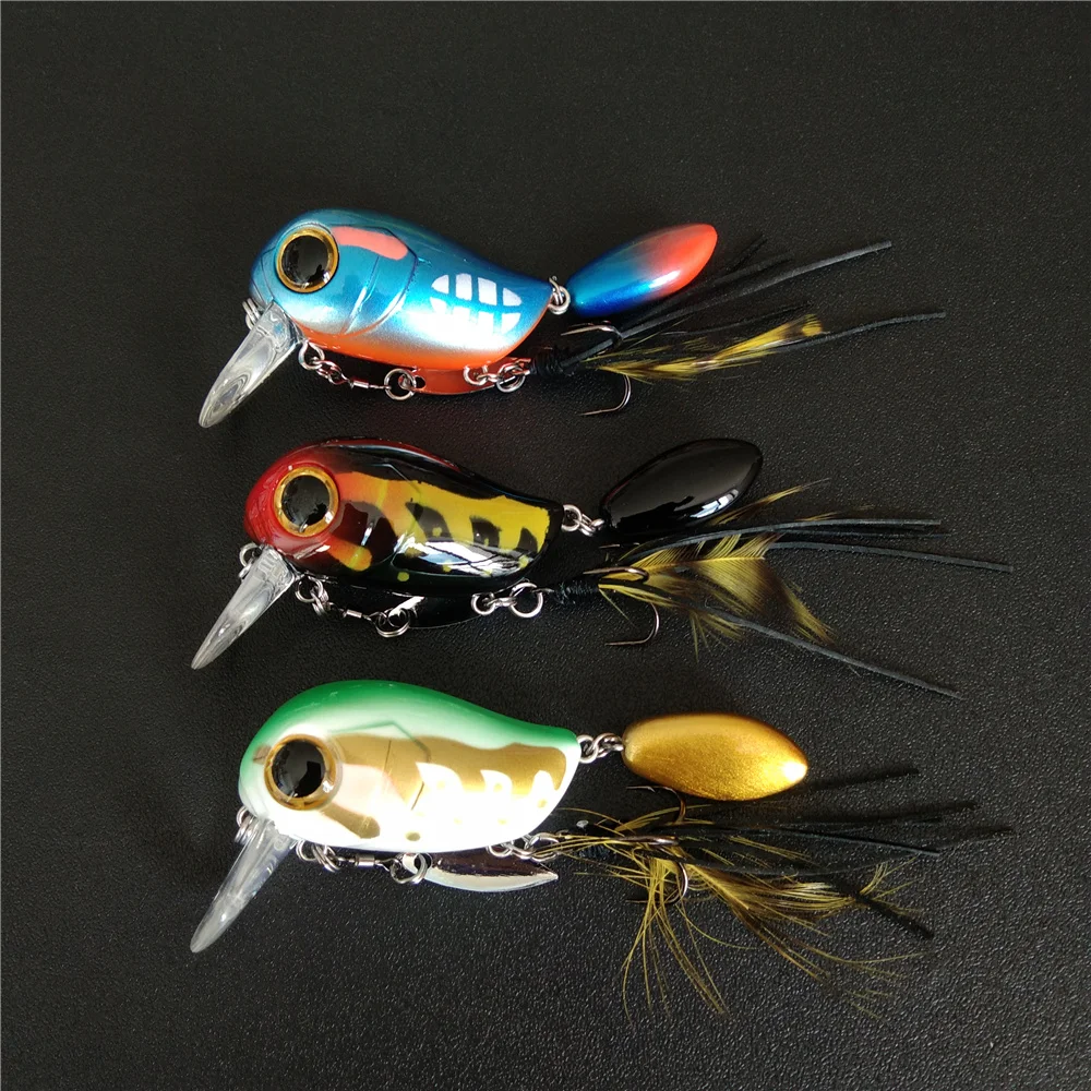 

Swolfy 3pcs 4cm 8g CRANK minnow wobbler feeder for fishing Floating Lure Bass Pike Wobblers Crankbait Fishing Accessories