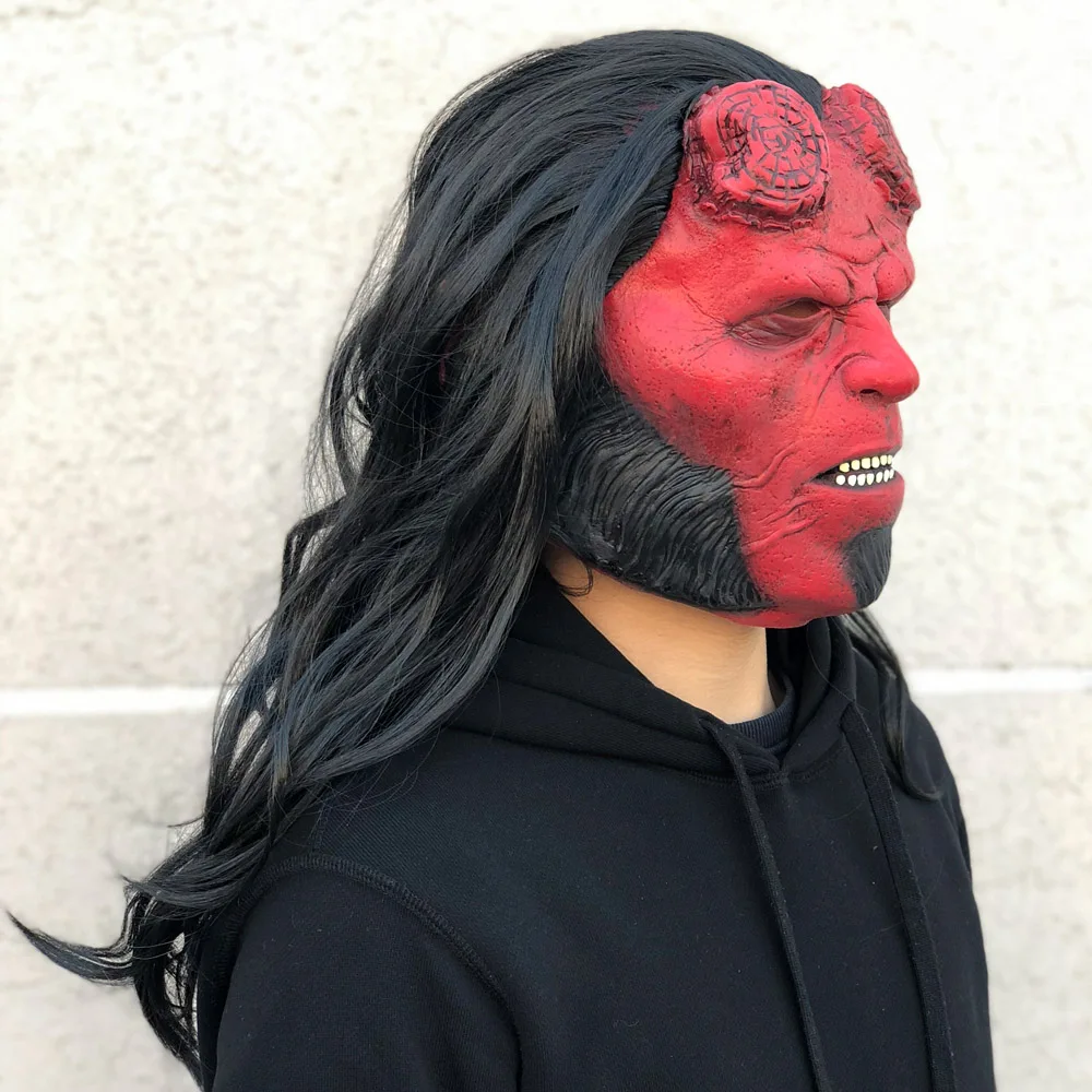 Маска Hellboy: Rise of the кровь Queen косплей Hellboy Call Dark латексные маски шлем реквизит для