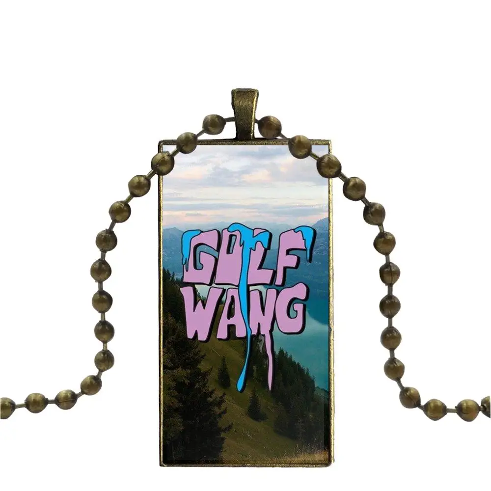 Ofwgkta Odd Future Of Golf Wang для девочек стеклянное колье с кабошоном прямоугольное