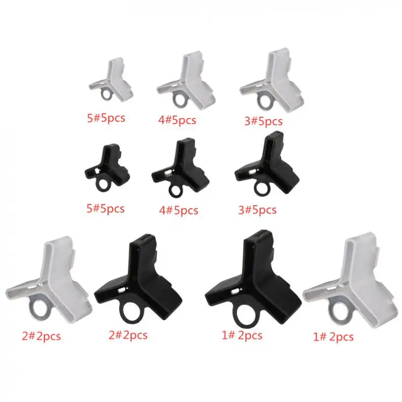 Тройные рыболовные крючки 38 шт./лот чехлы кепки для чехлов смешанные черно-белые