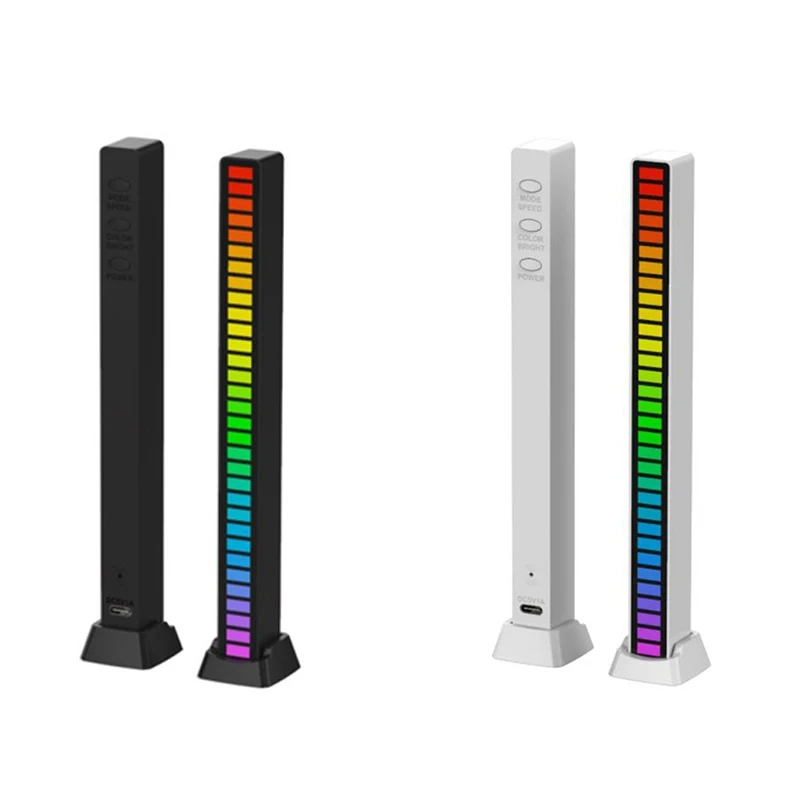 

Smart LED Light Bars,RGB Music Level Indicator Light USB Voice Sound Control Audio,32 Bit for Car Gaming,PC,TV