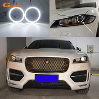 for jaguar f pace x761 2015 2016 2017 2018 xenon headlight ultra bright smd led angel eyes halo rings kit day light car styling