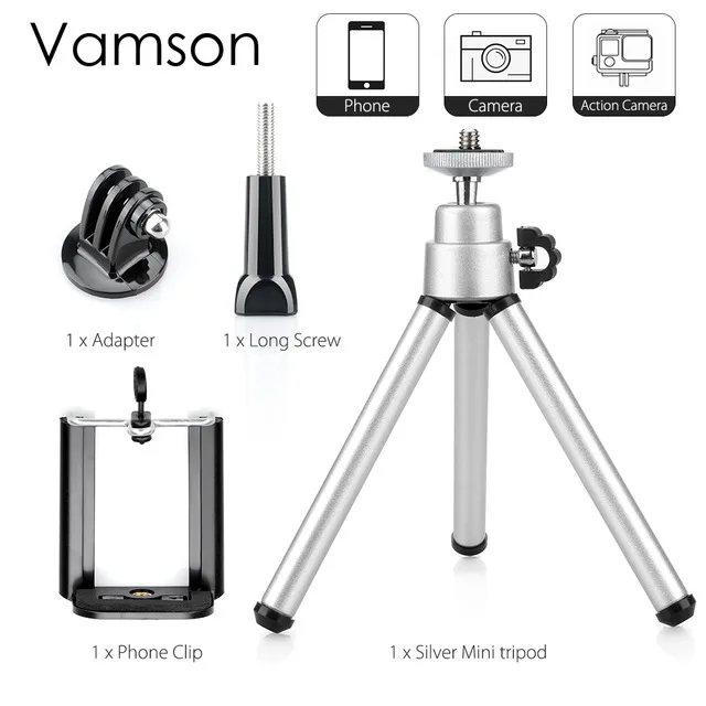 VP413-VP129A-101-LS Vamson для Go Pro аксессуары мини масштабируемый монопод Штатив для GoPro Hero 8 7 6 5 4 forDJI OSMO Action для Xiaomi для Yi VP413 - Цвет: VP413-VP129A-101-LS