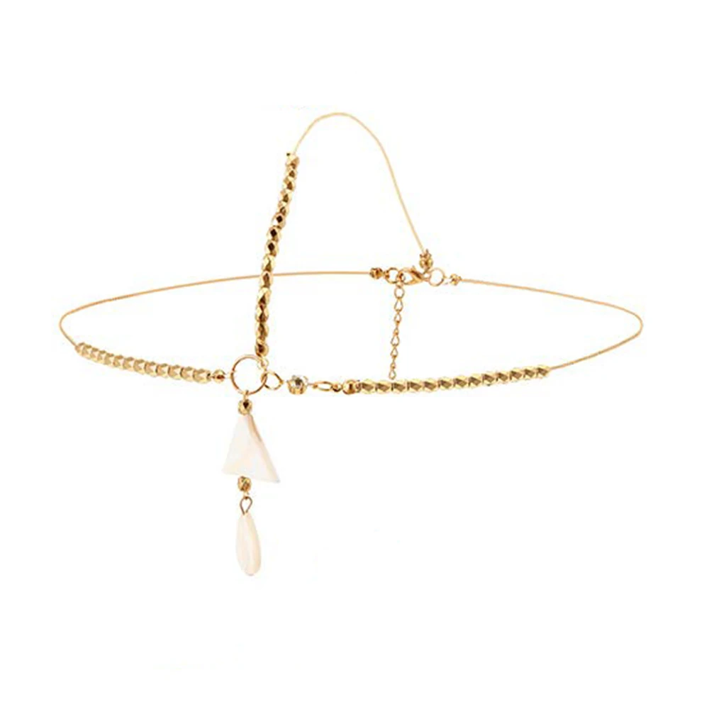 

Princess Gold Head Chain Jewelry Boho Head Chain Pearl Tassel Chain Hair Band Holiday Prom Wedding Men's And Women's Headdress