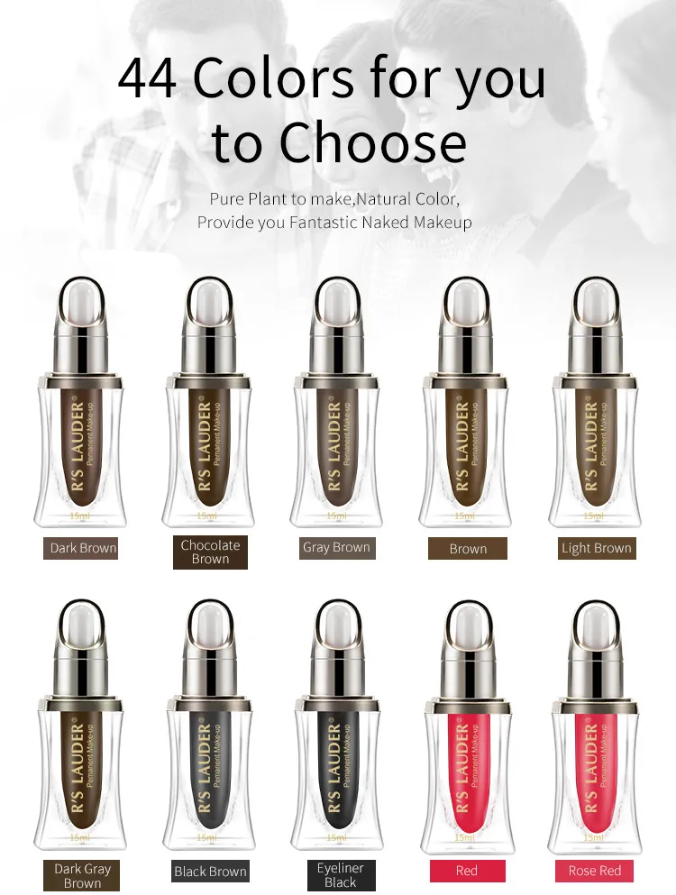 Полуперманентный макияж Pure Plant 15 мл подводка для глаз бровей губ цветные чернила