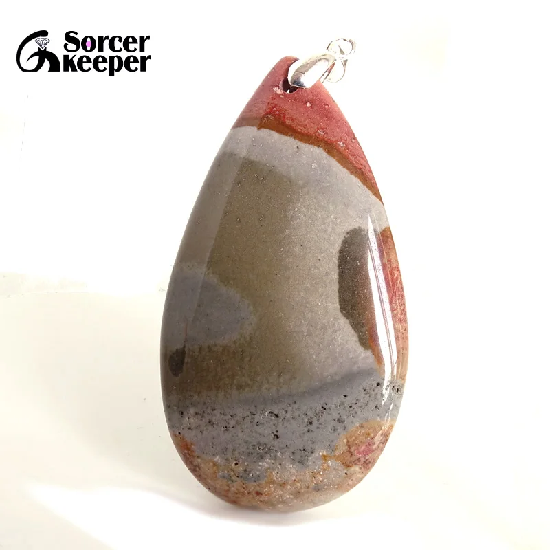 Мужская подвеска в виде капли воды настоящий натуральный камень Пикассо бисер