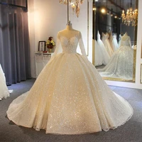 %d0%bf%d0%bb%d0%b0%d1%82%d1%8c%d1%8f sparkling ball gown wedding dresses sheer jewel neck appliqued sequins long sleeves lace bridal gowns vestido de novia