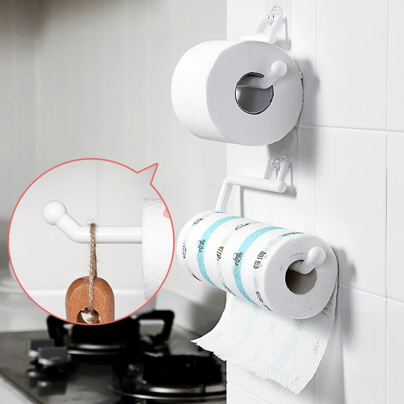 

Bathroom Gadgets Towel Holder Paper Roll Holder Dispenser For Toilets Storage WC Decoration Shelves Kitchen Accessories Rotation