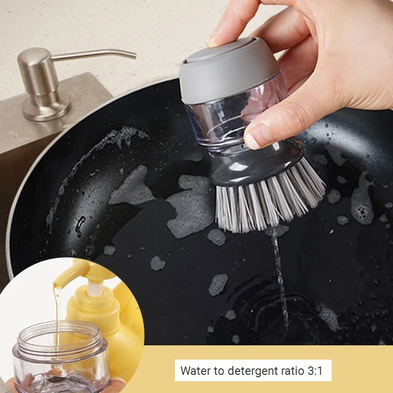 Новая кухонная щетка для мытья посуды с дозатором мыла кухонный инструмент