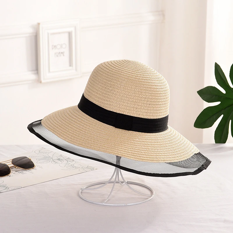Шляпа Соломенная женская с широкими полями и защитой от УФ-лучей | Аксессуары для