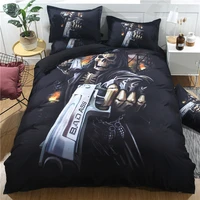 man skeleton gun black comforter bedding set fashion europe king queen full single size bed linen duvet cover sets pillowcase
