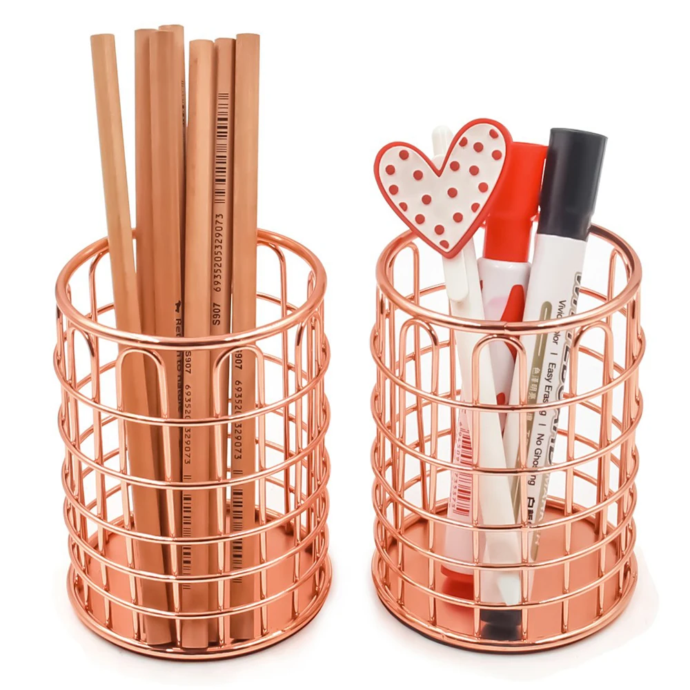 1 шт. Роза золотая металлическая ручка держатель настольный органайзер подставка