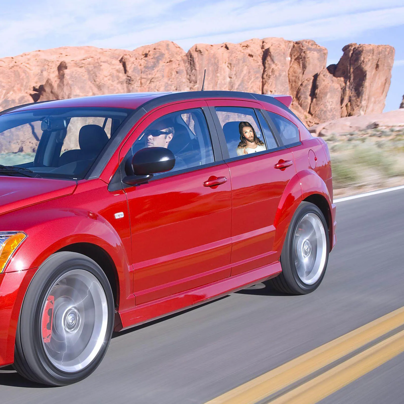 Artudatech Art Classics Ride with Passenger Jesus Christ Funny Decal Car Window Sticker Accessories | Автомобили и мотоциклы