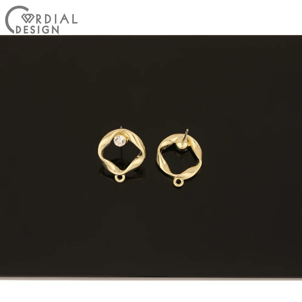 

Cordial Design 100Pcs 15*18MM Jewelry Accessories/DIY Making/Rhombus Shapes/Jewelry Finding Components/Rhinestone Earrings Stud
