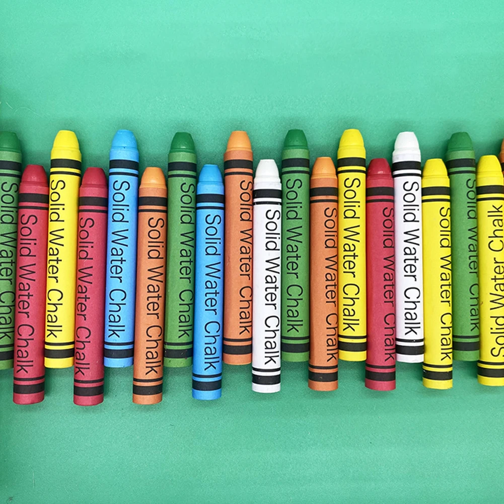 

Sidewalk 20Pcs Water Soluble Dustless Chalk Drawing Crayons Pastel Office School Supplies for art office home