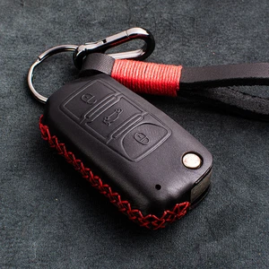 1 Pcs Genuine Leather Keychain Key Cover Key Case For Skoda Octavia 2 A7 A5 Fabia Superb For VW Polo Golf 4 5 6 Passat