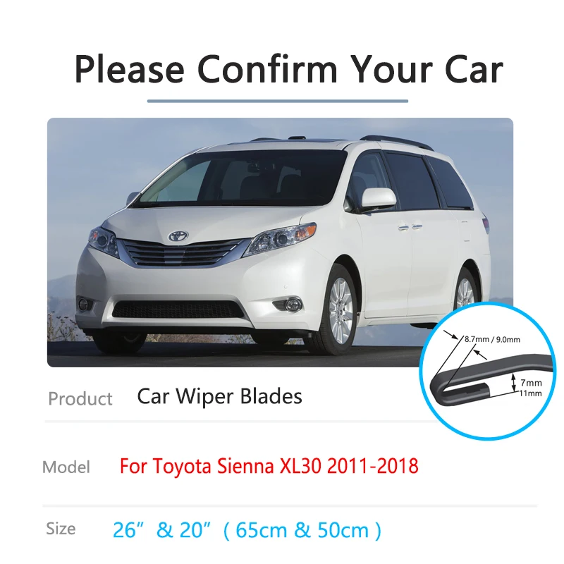 Для Toyota Sienna XL30 2011 ~ 2018 дворники лобового стекла автомобильные щетки