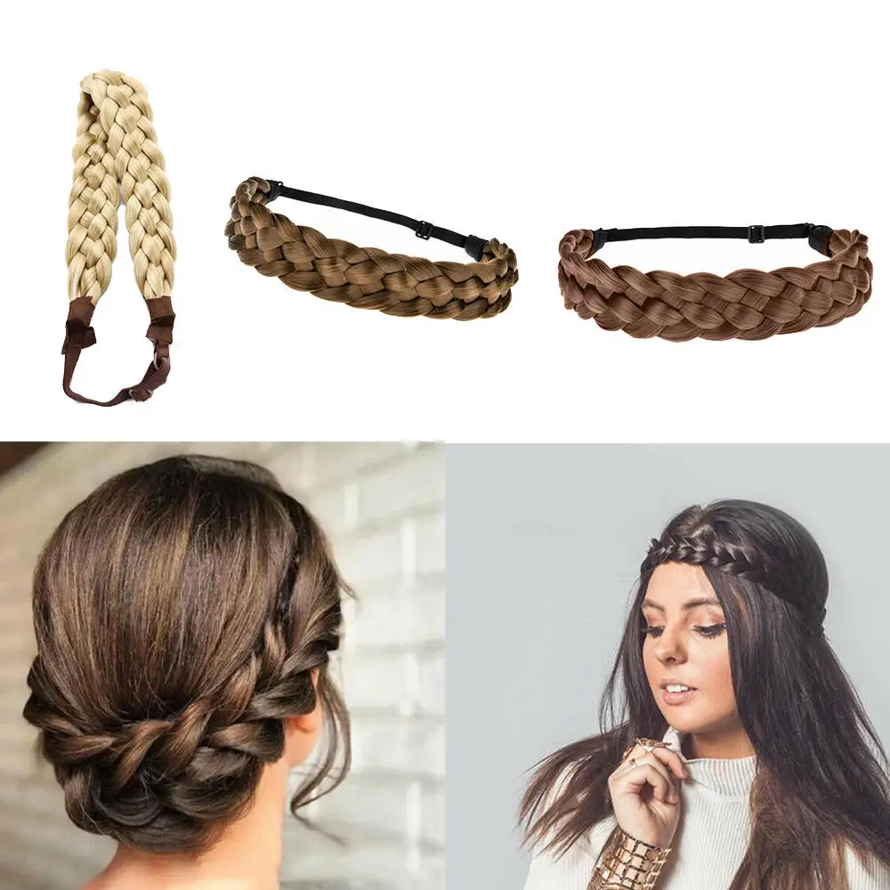 Модная Женская Синтетическая лента для волос эластичный богемный стиль парик с