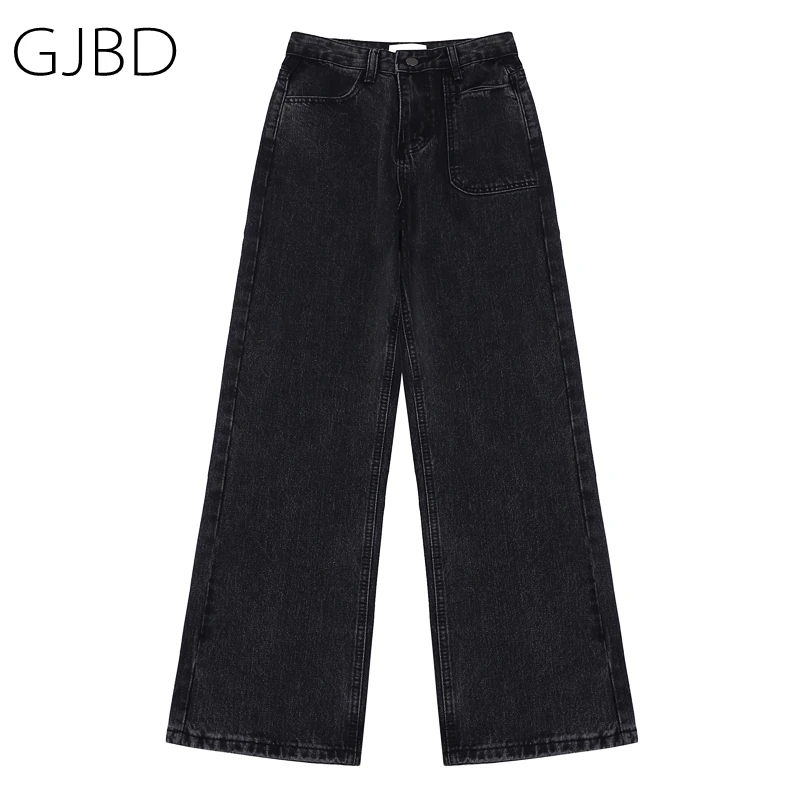 

Women's Jeans 2021 Spring Baggy Casual Harajuku Streetwear High Waist Trouser Vintage Versatile Femme Wide Leg Pants