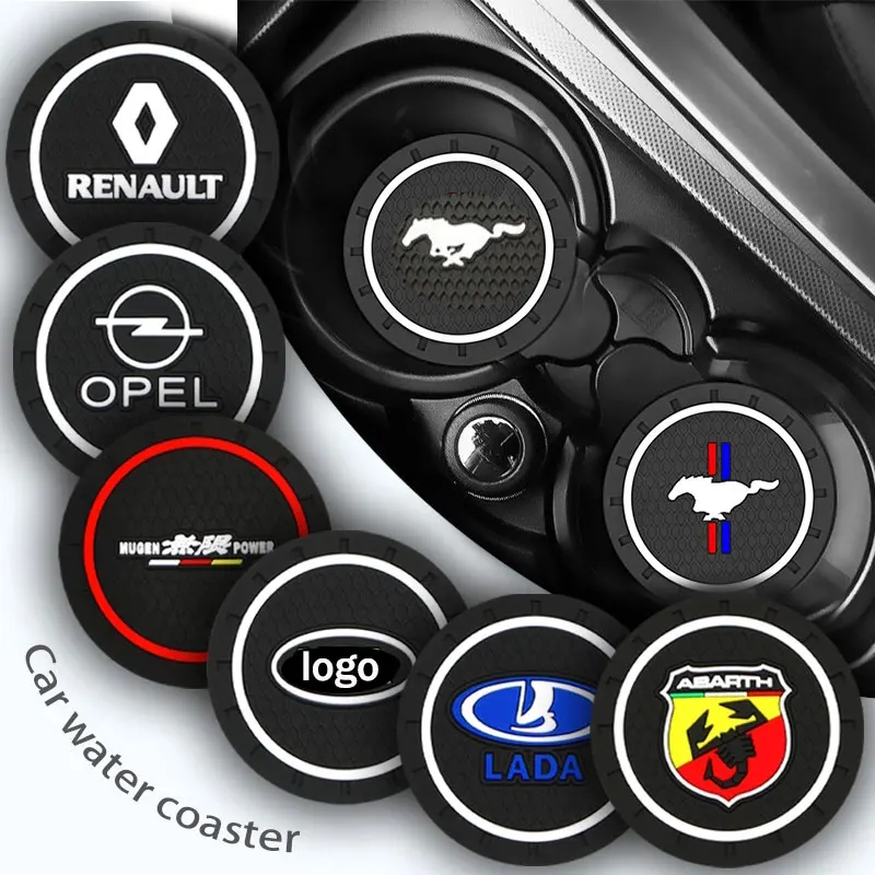 2 шт. автомобильные противоскользящие подставки под водой с эмблемой для Peugeot 2008