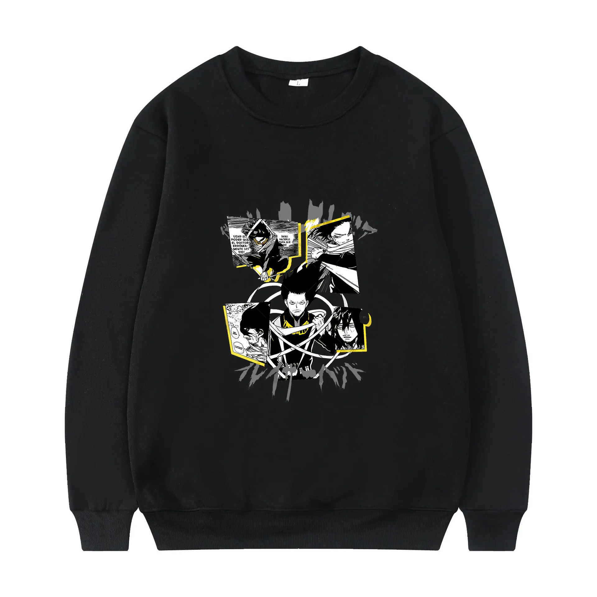 

Толстый свободный спортивный свитшот с длинным рукавом и принтом манги