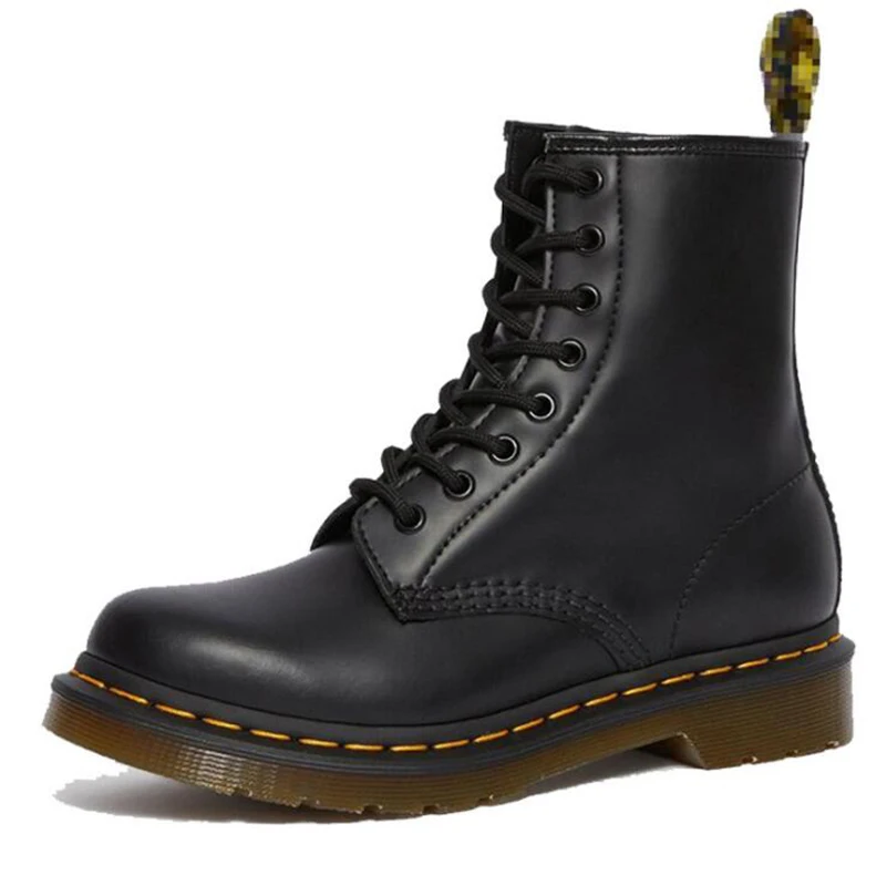2019 Брендовые мужские зимние ботинки Martens кожаная зимняя теплая обувь