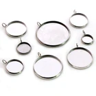 Материал нержавеющей стали 8-25 мм Внутренний размер новая мода Вертикальный стиль кабошон базовая Камея Установка Подвески поднос