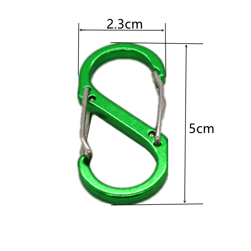 15 PCS Spring Hook Aluminum Alloy Carabiner Clasp Outdoor Backpack Camping Keychain Fishing Tools Lock Buckle Snap Clip | Обустройство
